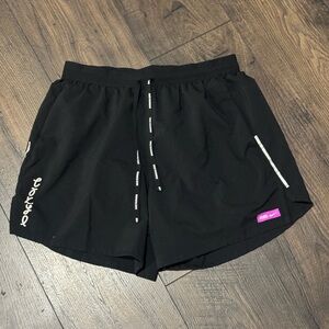 Nike Black Running Shorts with Pink Accents size medium